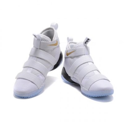 Nike Erkek Lebron Soldier 11 Beyaz / Metal Altın / Siyah Basketbol Ayakkabısı Türkiye - 7JCEYRWX